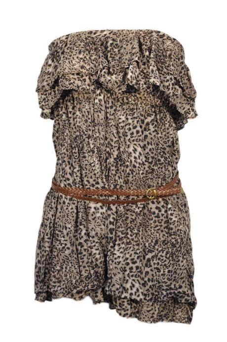 Robe bustier leopard