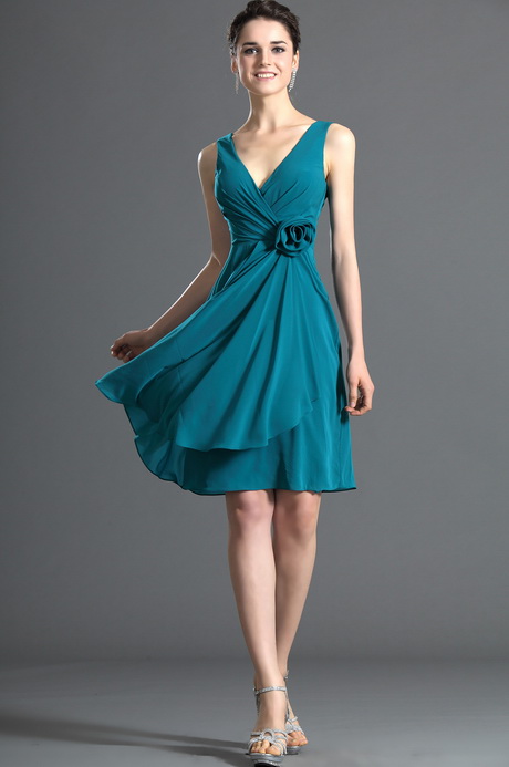 Robe turquoise cocktail