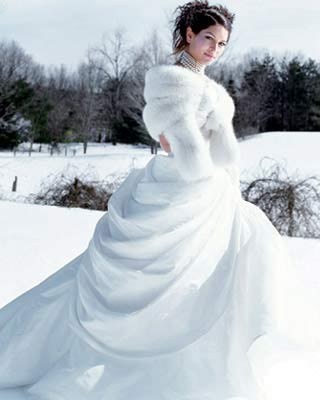 Robe de mariée hiver simple