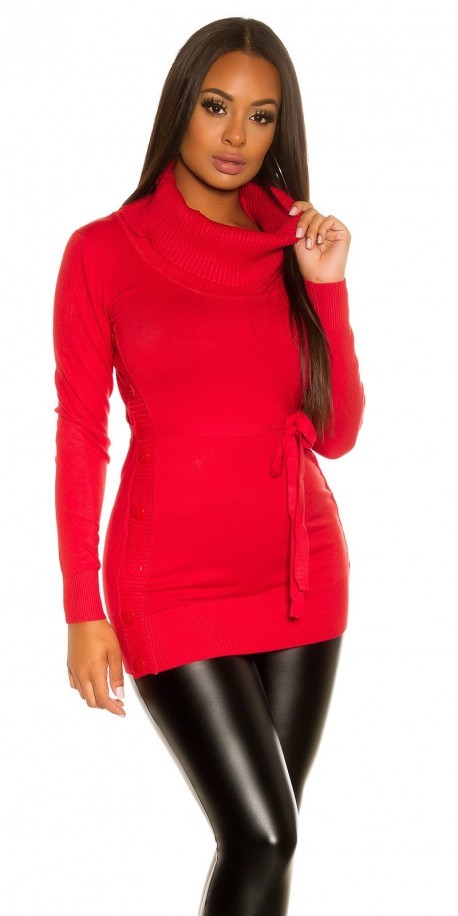 Robe rouge pull
