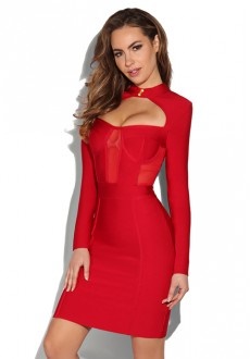 Robe rouge courte classe