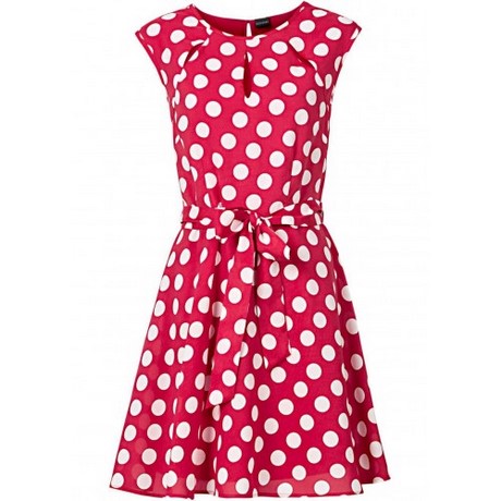 Robe rouge a pois blanc pas chere