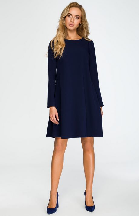 Robe bleue manches longues