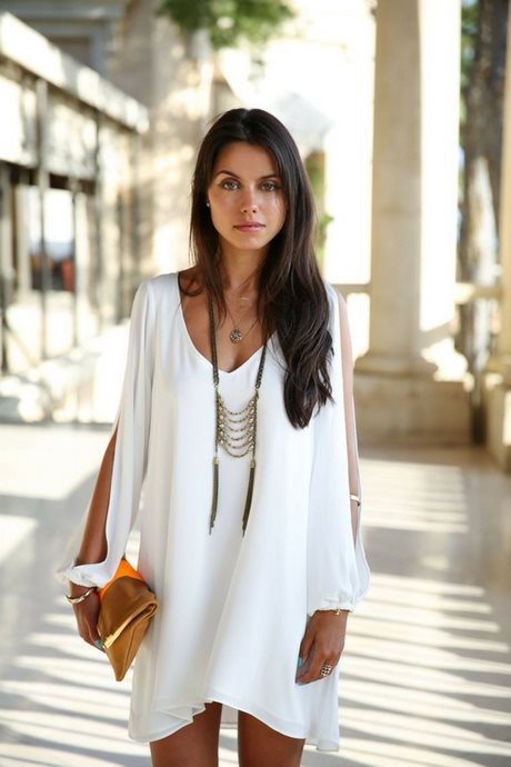 Robe tunique blanche femme