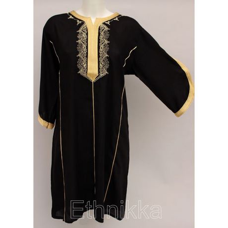 Robe tunique noire manche longue