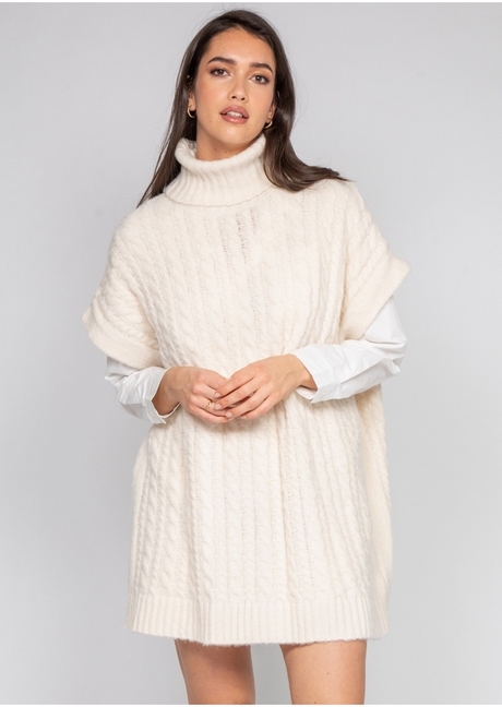 Robe pull maille laine