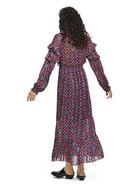 Robe longue imprimée femme