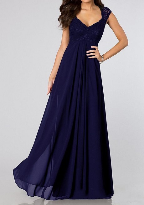 Robe longue soiree bleu