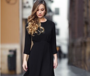 Robe chasuble noire hiver