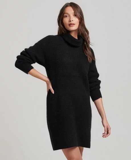 Robe noire tricot