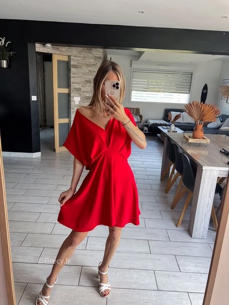 Robes courte rouge