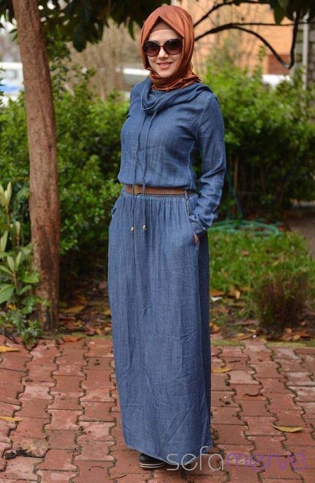 Robe en jean longue femme