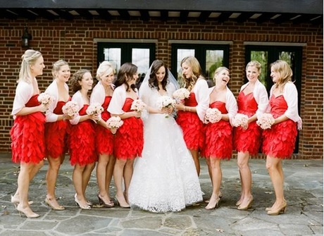 Robe témoin mariage rouge