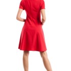 Robe rouge manches courtes