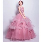 Robe de princesse rose femme